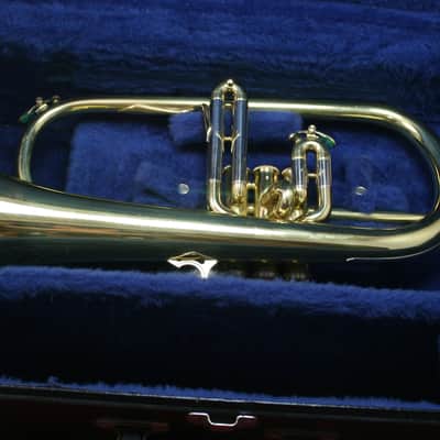 Couesnon Star Bb flugelhorn 1970's - Lacquered Brass image 12