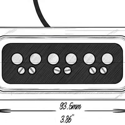 Dynasonic inspired pickup from daggerguitars.com pickup 2026 - gold on black bobbin image 5