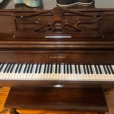 Charles R. Walter Traditional 1989 - High Sheen Mahogany - Upright Piano image 3