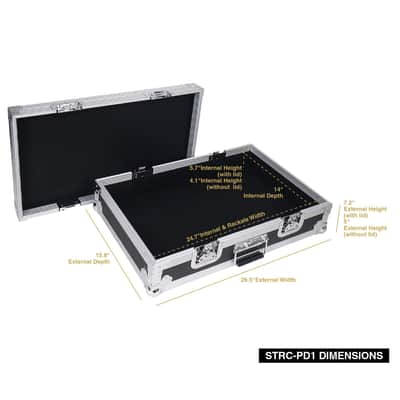 STRC-PD1 | Guitar Pedalboard ATA Plywood Road Case, 24.7" x 14" image 7