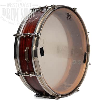 Vintage Ludwig & Ludwig Snare Drum Solid Single Ply Shell 4x14 1920s missing throwoff image 3