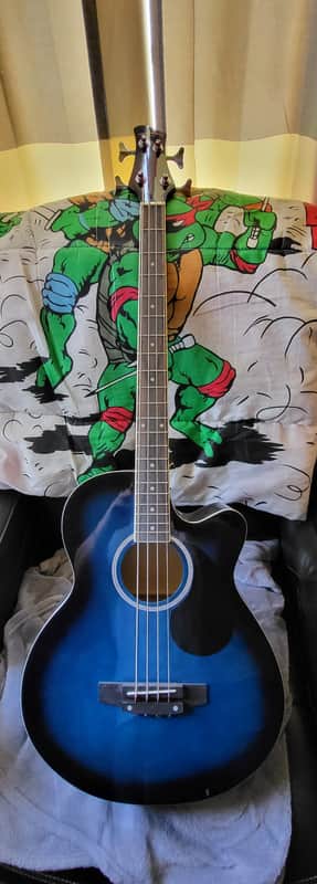 Best Choice Products Acoustic Bass 2021 Blue Burst image 1