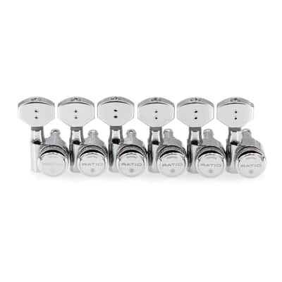 Graph Tech Ratio PRL-9721-C0 Locking Calibrated Machine Heads - 6-in-line Chrome image 3