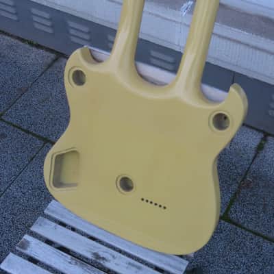 HOYER GUITARS Double Neck Body 1980s - 'Vanillecreme' yellow image 6