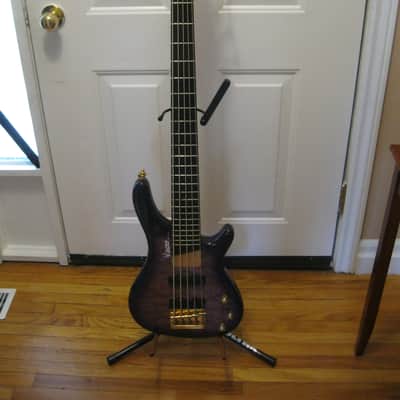 JK. Lado Hawk 5 String Jazz Bass 2003 Purple Quilt image 1