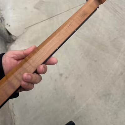 Headless Round head stainless steel 24frets Roasted maple electric guitar neck T profile Wheel truss rods Rosewood fingerboard image 6