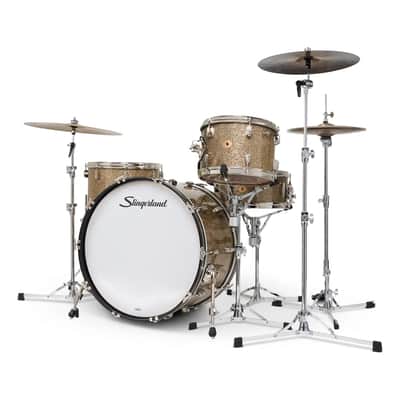 Slingerland Radio King 4pc Drum Set 24/13/16/14 Gold Glass image 2