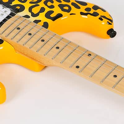 Kramer Pacer Vintage Steel Panther Satchel Signature Guitar Yellow Leopard image 7