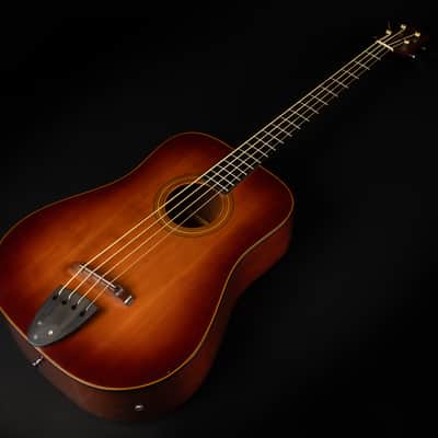 1994 K. Yairi YB-1B - Dark Brown Sunburst | Vintage 4-String Japan Acoustic Bass Pickup | OHSC image 5
