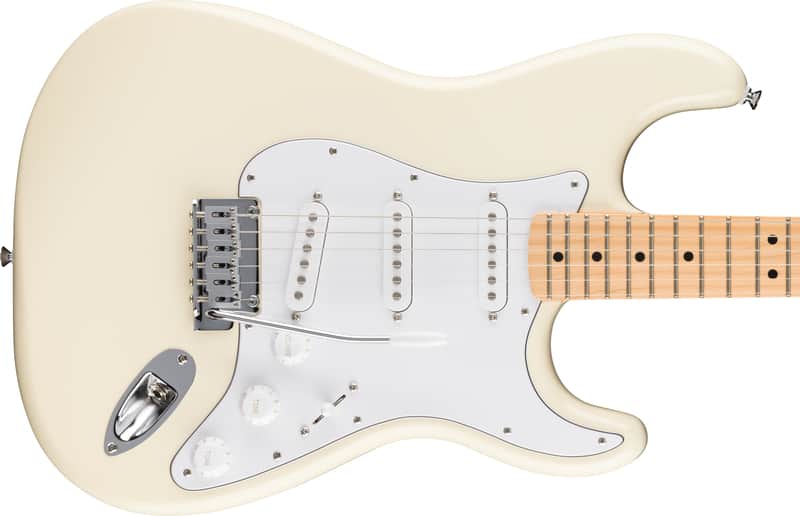 2025 Fender Standard Stratocaster Maple Fingerboard White Pickguard Olympic White image 1