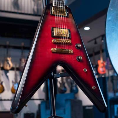 GIBSON GUITAR OF THE MONTH  50TH ANNIVERSARY FLYING V 2008 - BRIMSTONE BURST WITH CASE image 1