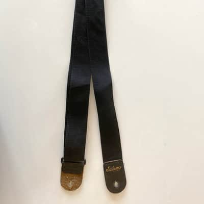 1980s Jackson Guitar Strap - Black with Leather image 2