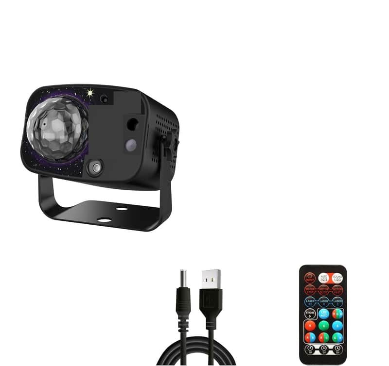 Stage Lights,Sound Activated Disco Ball Light,Strobe Party Lights with Remote DJ Lighting Indoor for Halloween Birthday Karaoke Bar Music Parties Wedding Christmas Home Decorations image 1