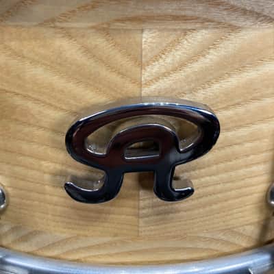 Angel - 14x5.5" Snare Drum Segmented Block Alder Wood Shell 2019 - Clear Oil Finish image 2