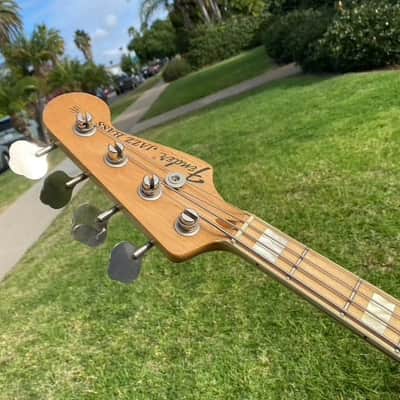 1974 Fender Jazz Bass Candy Apple Red with Maple Neck w/ Original Case 8.7 lbs image 11