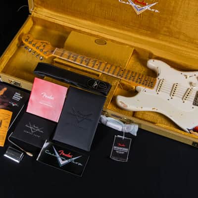 Fender Custom Shop Masterbuilt Kyle McMillin 1958 Stratocaster Journeyman Relic Aged White Blonde 2023 -Mint image 1