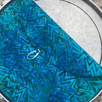16" single layer Drum Bunny cloth drum cover - dampener - partial mute - compare to Drum Tortillas - Quesadilla - Big Fat Snare image 3
