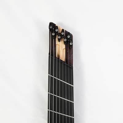 Agile 8 String Multi-Scale Fan Fret Chiral Nirvana 82831 RL MOD SS Flat Black Headless Electric Guitar image 2