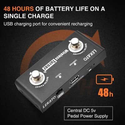 LEKATO Wireless Bluetooth Page Turner Pedal Controller Tuning True Bypass image 4