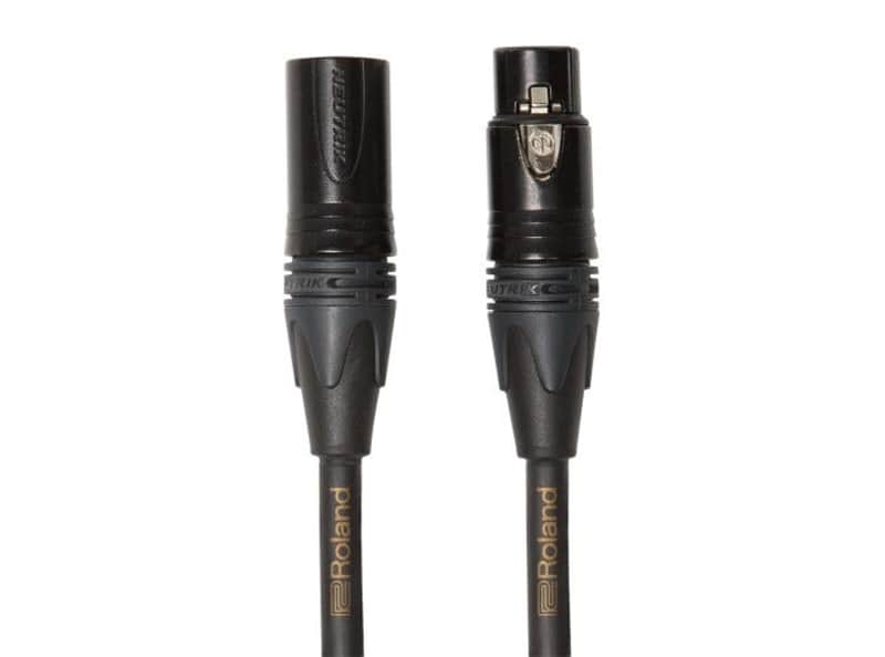 Roland RMC-G Gold Series Microphone Cable, Neutrik XLR Connectors 25ft image 1