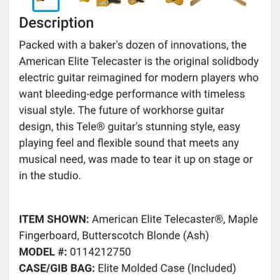 Fender American Elite Telecaster with Maple Fretboard Butterscotch Blonde 2017 w Extras and OHSC image 9