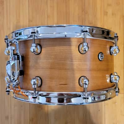 Snares - Pearl 6.5x14 Music City Custom Solid Cherry Snare Drum (Natural Hand Rubbed Finish) image 4