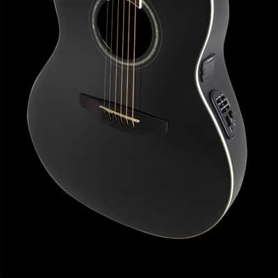Ovation CS24L-5G Celebrity Series Traditional Left-Handed Mid-Depth Acoustic-Electric Guitar Black image 6