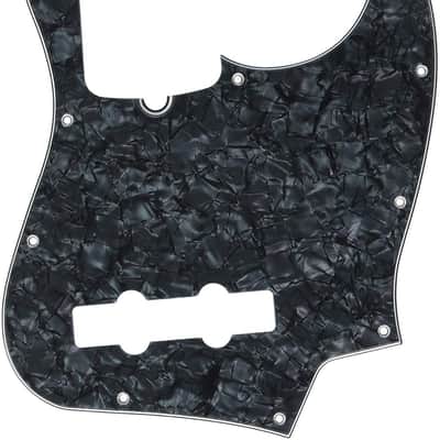 Genuine Fender Standard Jazz/J-Bass Pickguard, 10-Hole, 4-Ply - BLACK PEARL image 1