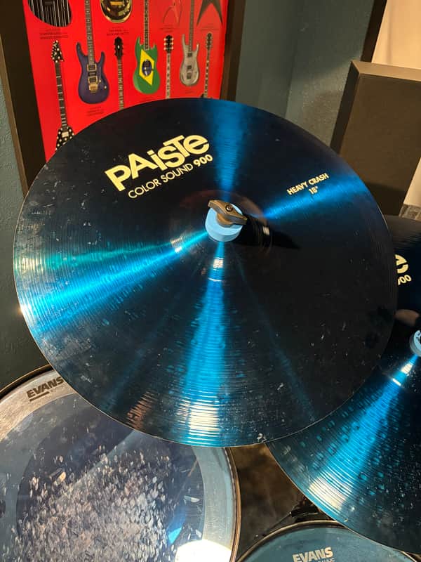 Paiste 18" Color Sound 900 Series Heavy Crash Cymbal 2017 - Present - Blue image 1