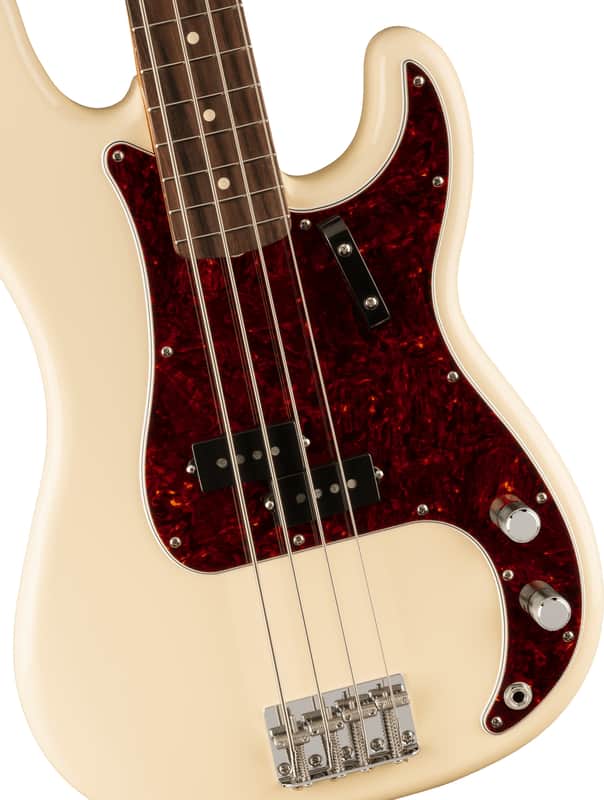 Fender - Vintera II '60s Precision Bass Guitar - Rosewood Fingerboard - Olympic White - w/ Deluxe Gigbag image 1