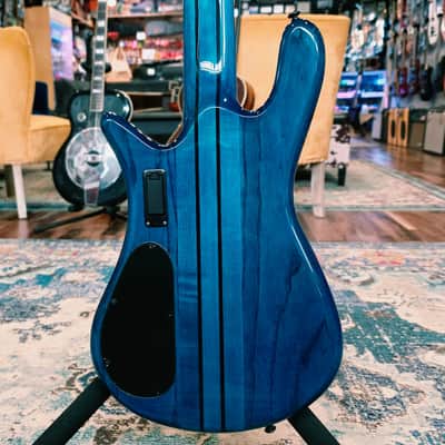 2022 Spector NS Dimension 5 Bass - Black and Blue Gloss - w/Case image 5