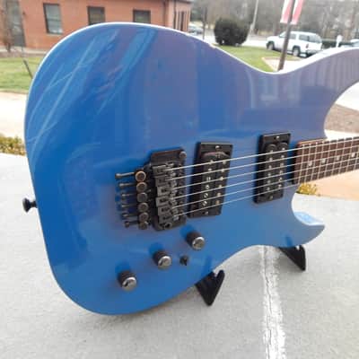 Kramer Pacer 1985 - Flip Flop Blue/Purple Tilted Bridge Pickup image 4