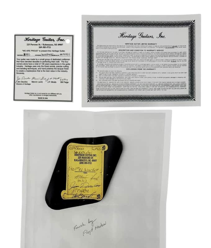 Heritage H-140 CM 25th Anniversary with case in Excellent Condition image 10