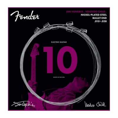 Fender Hendrix Vintage Nickel Electric Guitar Strings - .010-.038 image 1