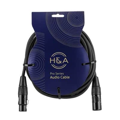 H&A Elite Pro 15' XLR M to XLR F Microphone Cable with Rean by Neutrik Gold Connectors image 4