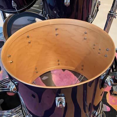 Ayotte Custom 5-pc Maple Drum Kit (Ray Era) – 22/16/14/12/10 – Transparent Purple – Delivery Available image 6