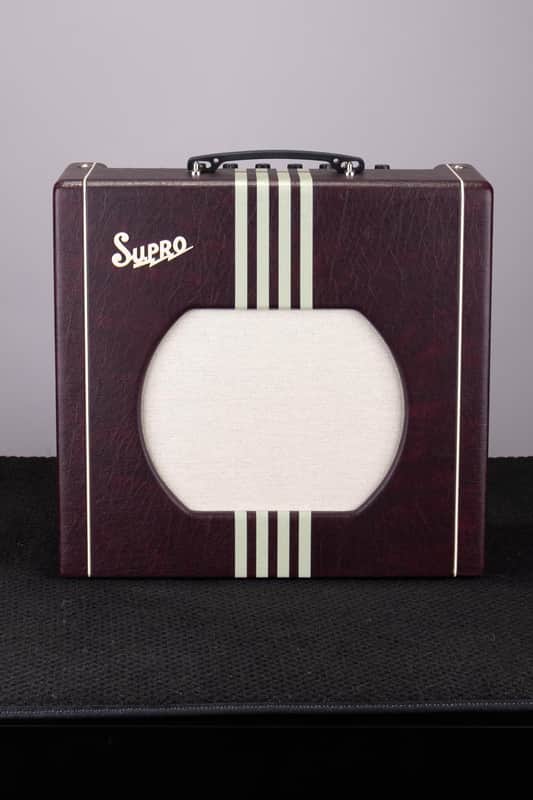 Supro Delta King 12 1x12-inch 15-watt Tube Combo Amp - Burgundy and Cream image 1