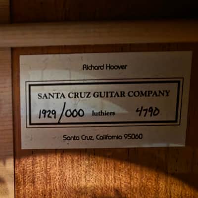 SANTA CRUZ 1929 / 000 ACOUSTIC GUITAR BUTTER TOAST FINISH W CASE - 2014 image 8