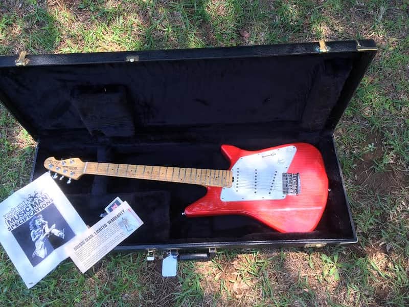 Ernie Ball Music Man Albert Lee Signature Model Electric Guitar 1ST year production 1994 Pink Burst image 1