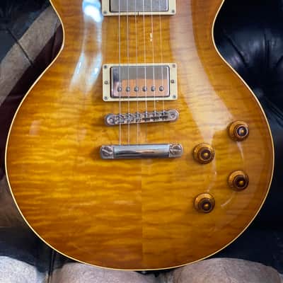 Scarce Epiphone Japan Les Paul Standard 2000 Figured Honeyburst Plaintop w/ Gibson Hardcase image 2
