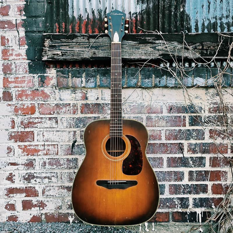 1968 Silvertone 57P633L Jumbo Acoustic Guitar - w/Case image 1