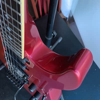 1987 MIJ By ESP Kramer Bluesbreaker, Neck-Through, Gradient Metallic Orange, Kramer Gig Bag image 7
