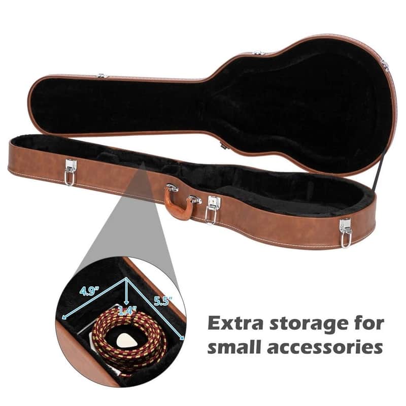 Deluxe Brown Les Paul JR Case 2025 - With Key , New! image 1