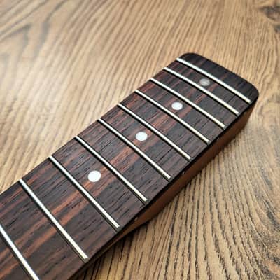 Telecaster Compatible Roasted Maple and Rosewood Vintage Guitar Neck Nitro Satin 21 Fret Stainless Steel - Nickel Silver image 2