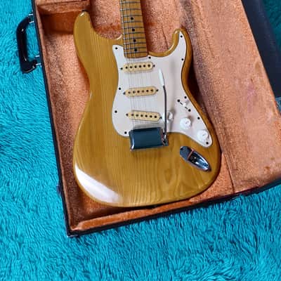 1976 Aria Pro II Stage Caster MIJ Matsumoku Natural Ash Strat w/ Case image 1