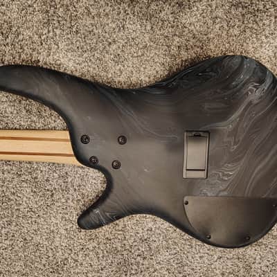 Ibanez SR300E 2021 - Custom Black and White Swirl image 7