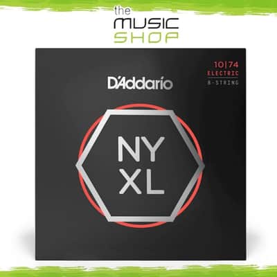 D'Addario NYXL 10-74 Light Top/HVY B 8 String Electric Guitar Strings - NYXL1074 image 1