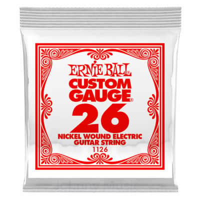 .026 Custom Gauge Electric Guitar Single String Nickel Plated Steel Wound On Tin Plated Hexagon Core image 1