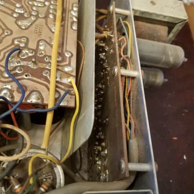 Knight 18-Watt hi-fi amplifier mixer mono tube 83-YX-797 and kit build instructions 1959 - Silver face tan wrinkled paint body image 8