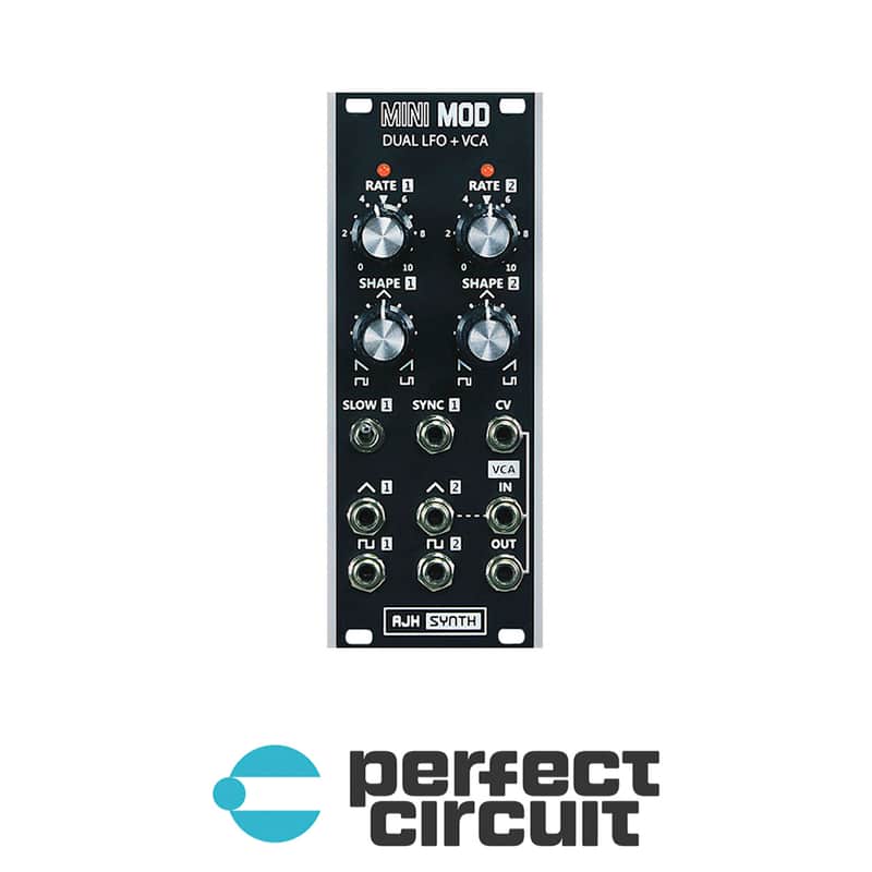 AJH Synth MiniMod Dual LFO + VCA - 10HP (Black) image 1
